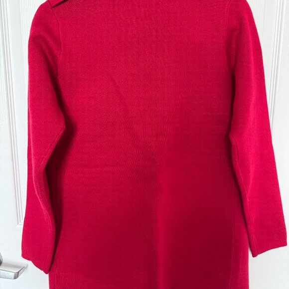 Red Open Front Blazer Cardigan Classic Tailored Size S - Picture 5 of 5